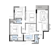 Floor plan for apartment at Scene 7