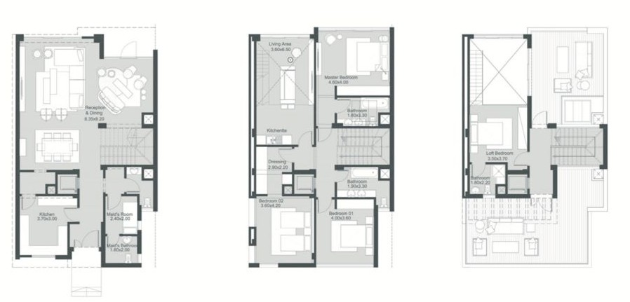 Floor plan for townhouse at The RIDGE Villas