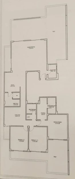 Floor plan for penthouse at Ninety Avenue