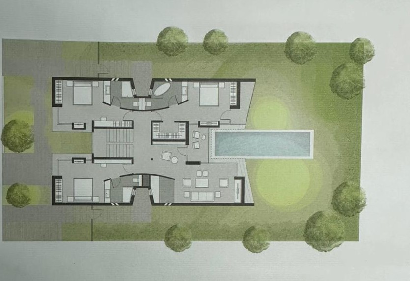 Floor plan for villa at Badya