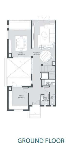 Floor plan for townhouse at The RIDGE Villas