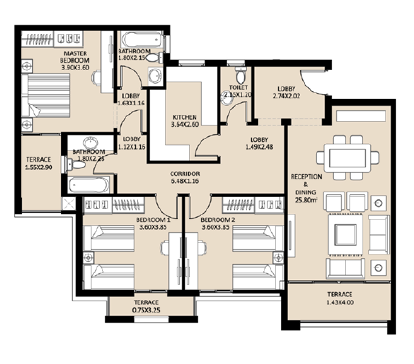 Floor plan for apartment at Jayd