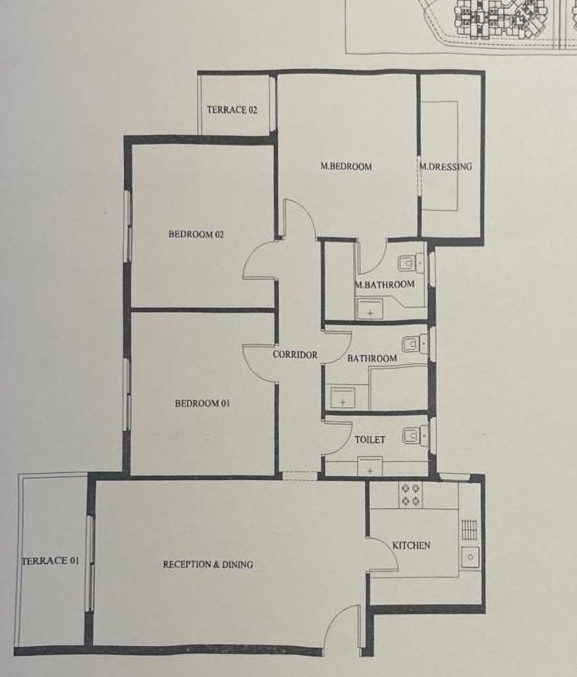 Floor plan for apartment at Mountain View ICity New Cairo