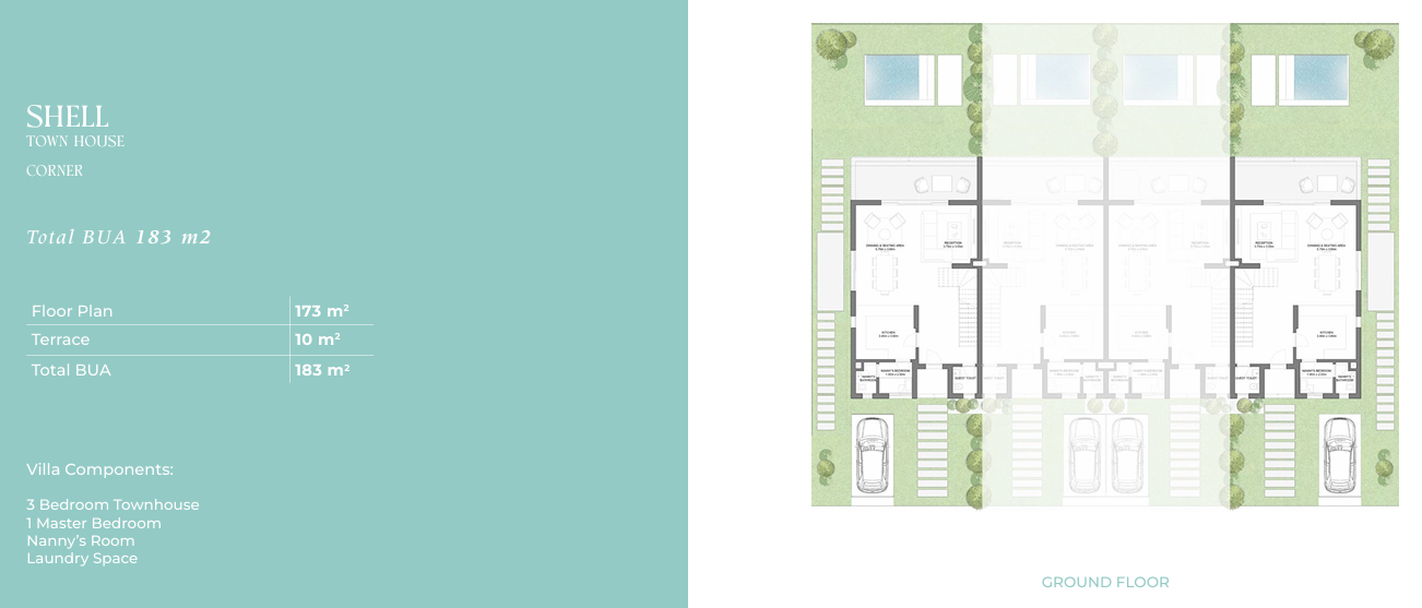 Floor plan for townhouse at Caesar Extension 2