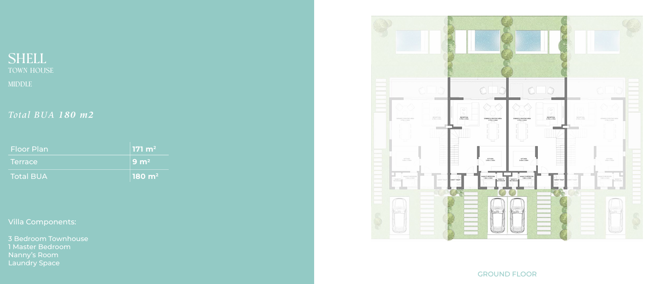 Floor plan for townhouse at Caesar Extension 2