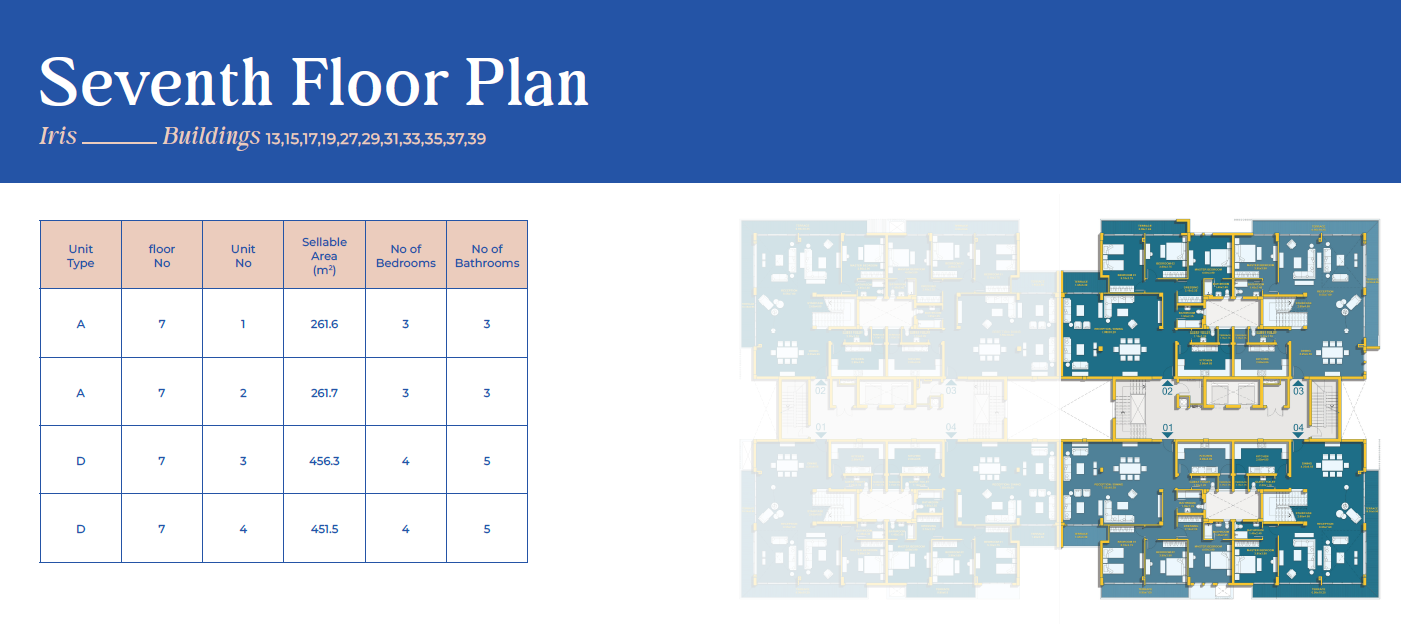 Floor plan for duplex at Mazarine