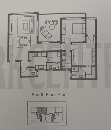 Floor plan for apartment at Park Central