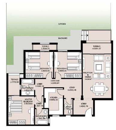 Floor plan for apartment at Jayd