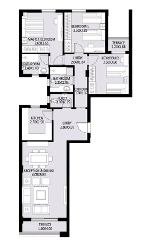 Floor plan for apartment at Jayd