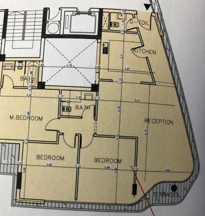 Floor plan for apartment at Bloomfields