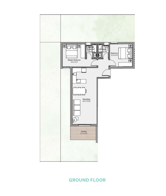 Floor plan for chalet at Salt