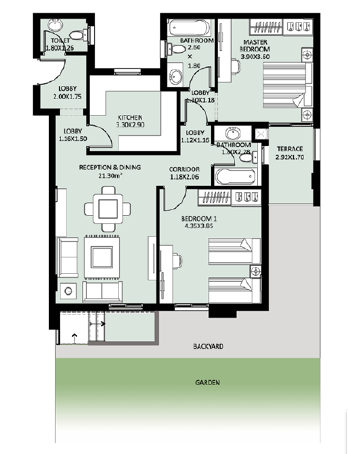 Floor plan for apartment at Jayd