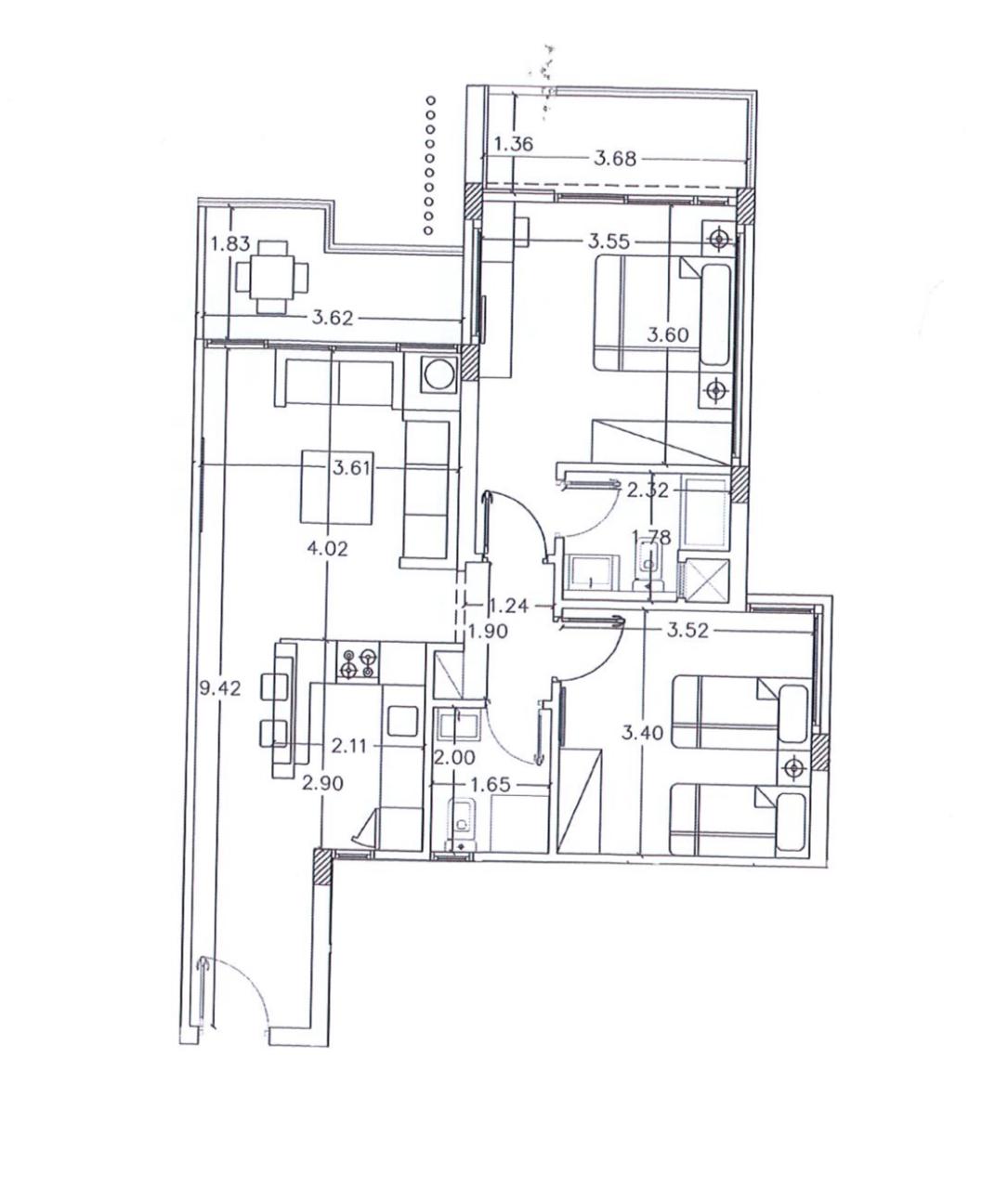Floor plan for chalet at The Groove