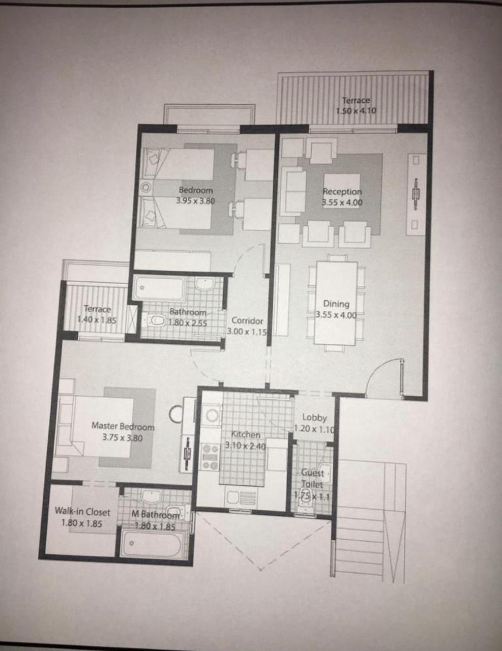 Floor plan for apartment at Beta Greens