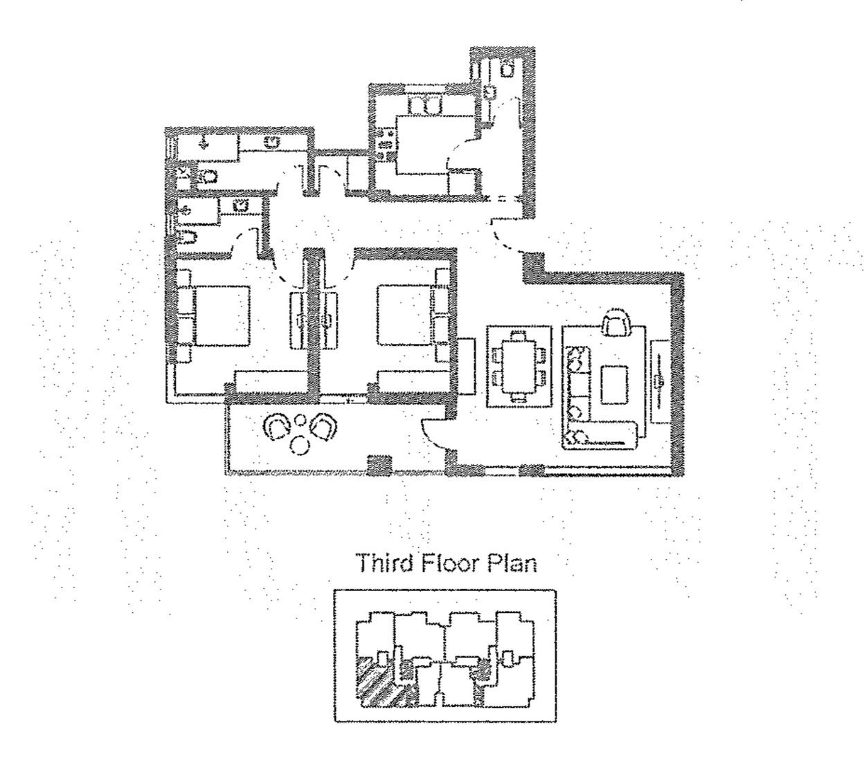 Floor plan for apartment at Park Central