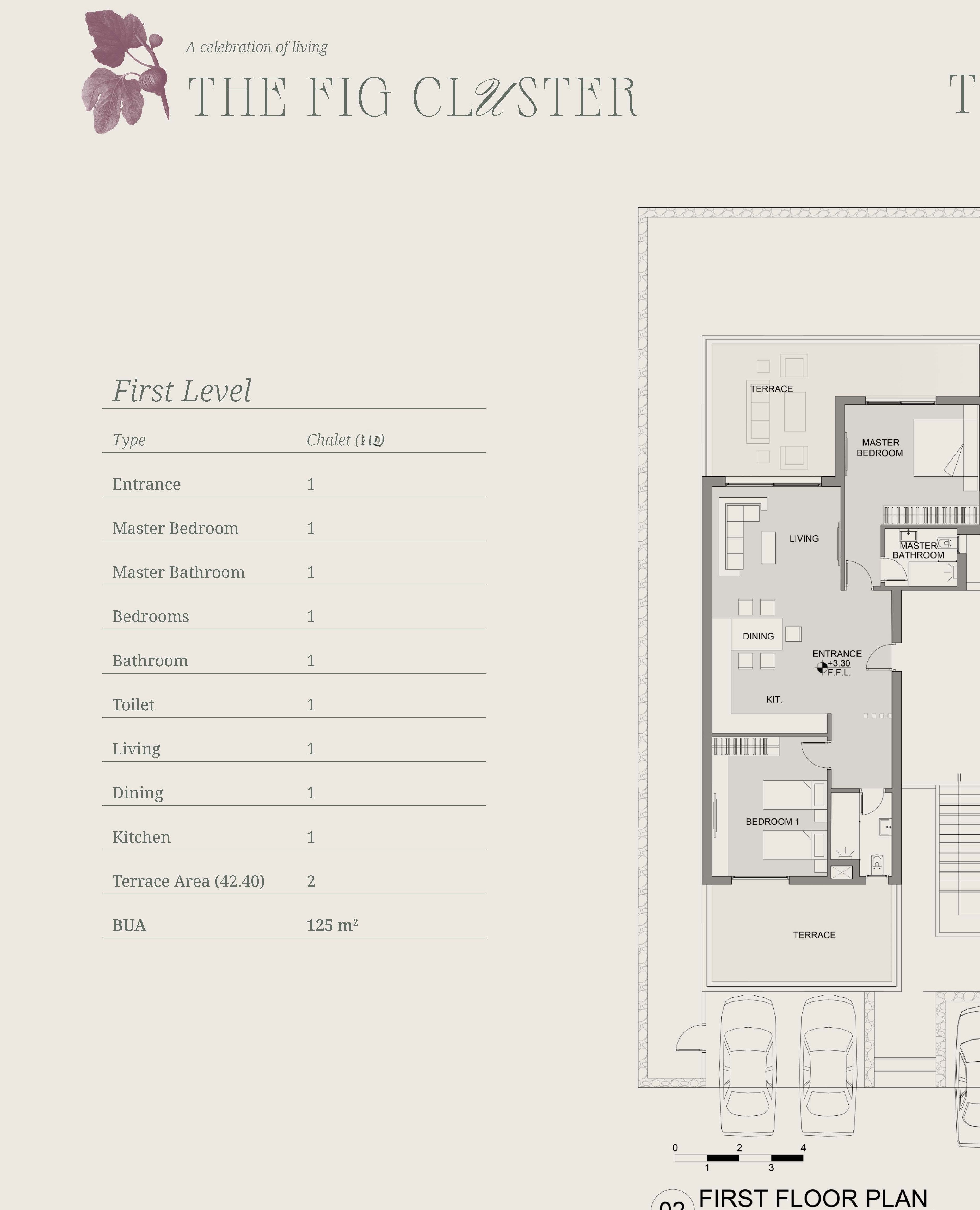 Floor plan for chalet at Marsa Baghush