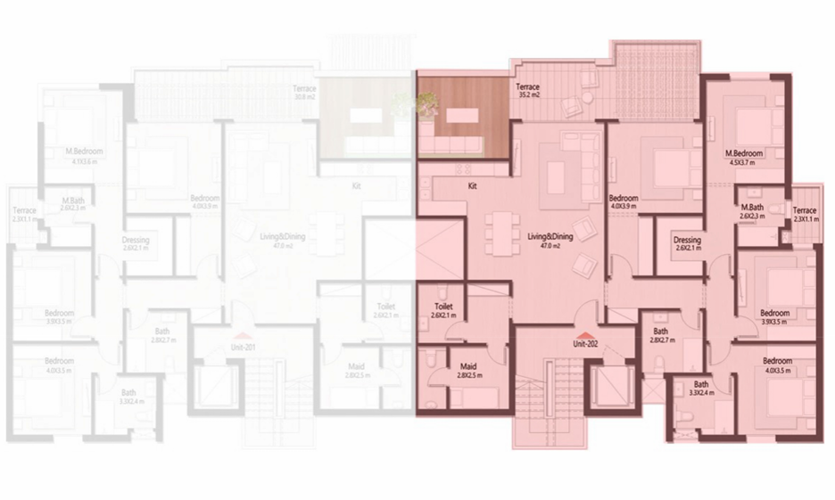 Floor plan for chalet at Masaya