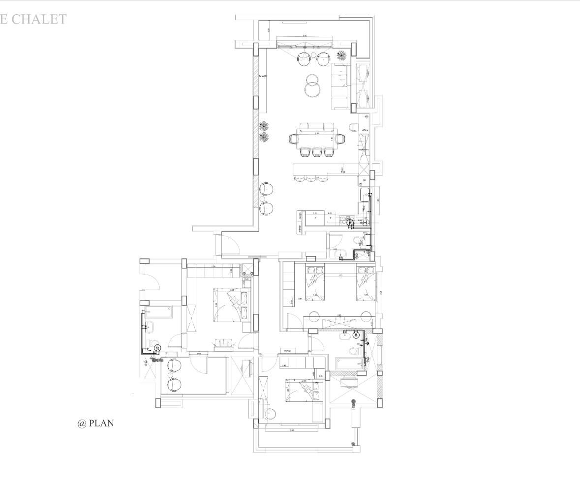 Floor plan for chalet at Mazarine
