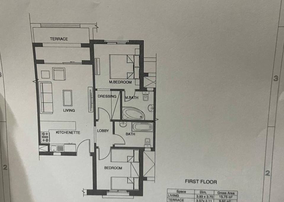 Floor plan for chalet at Mountain View Ras El Hekma