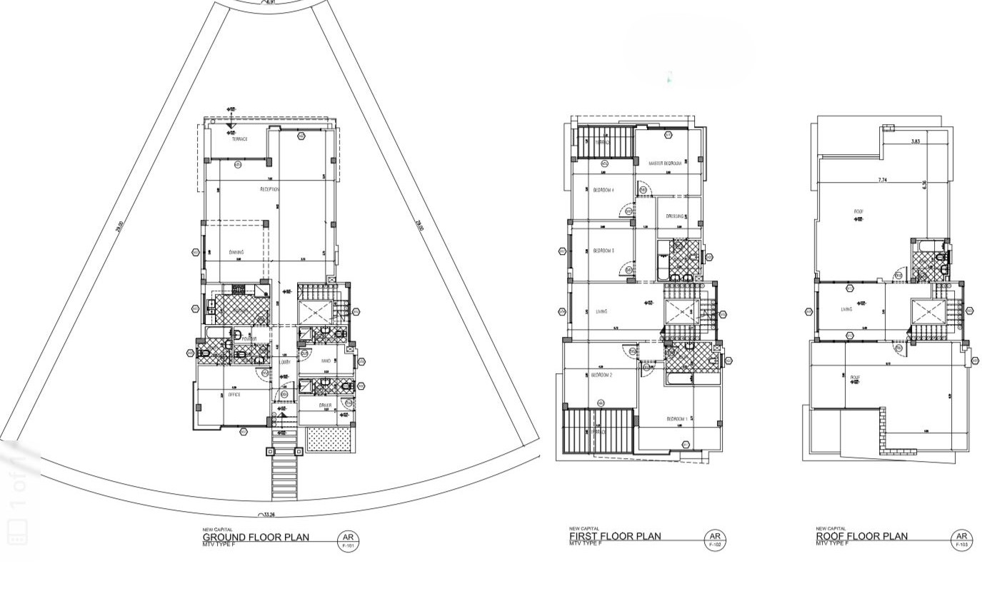 Floor plan for villa at Midtown New Capital Villa