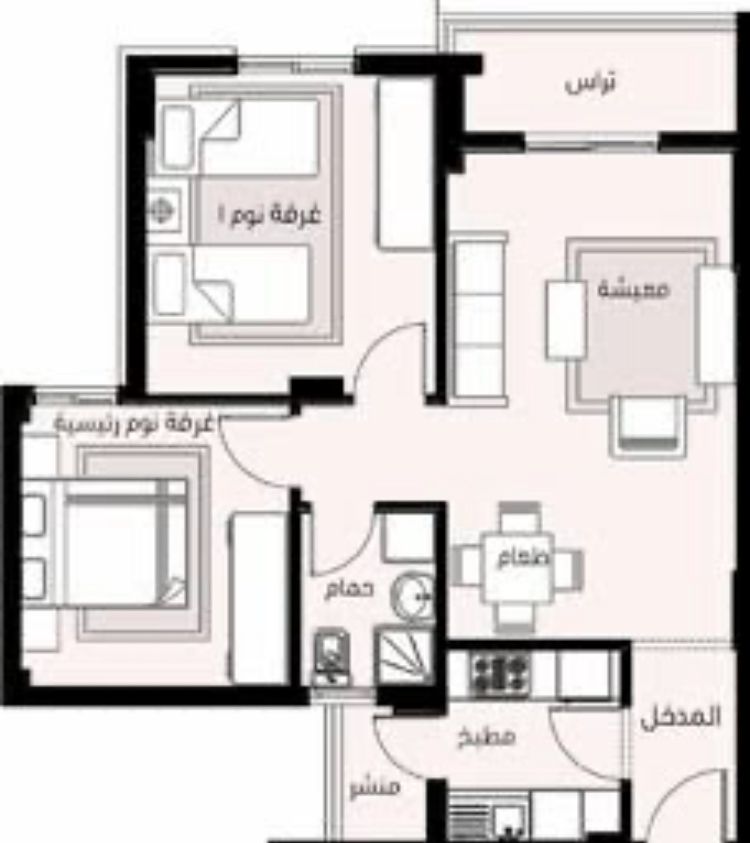 Floor plan for apartment at Madinaty