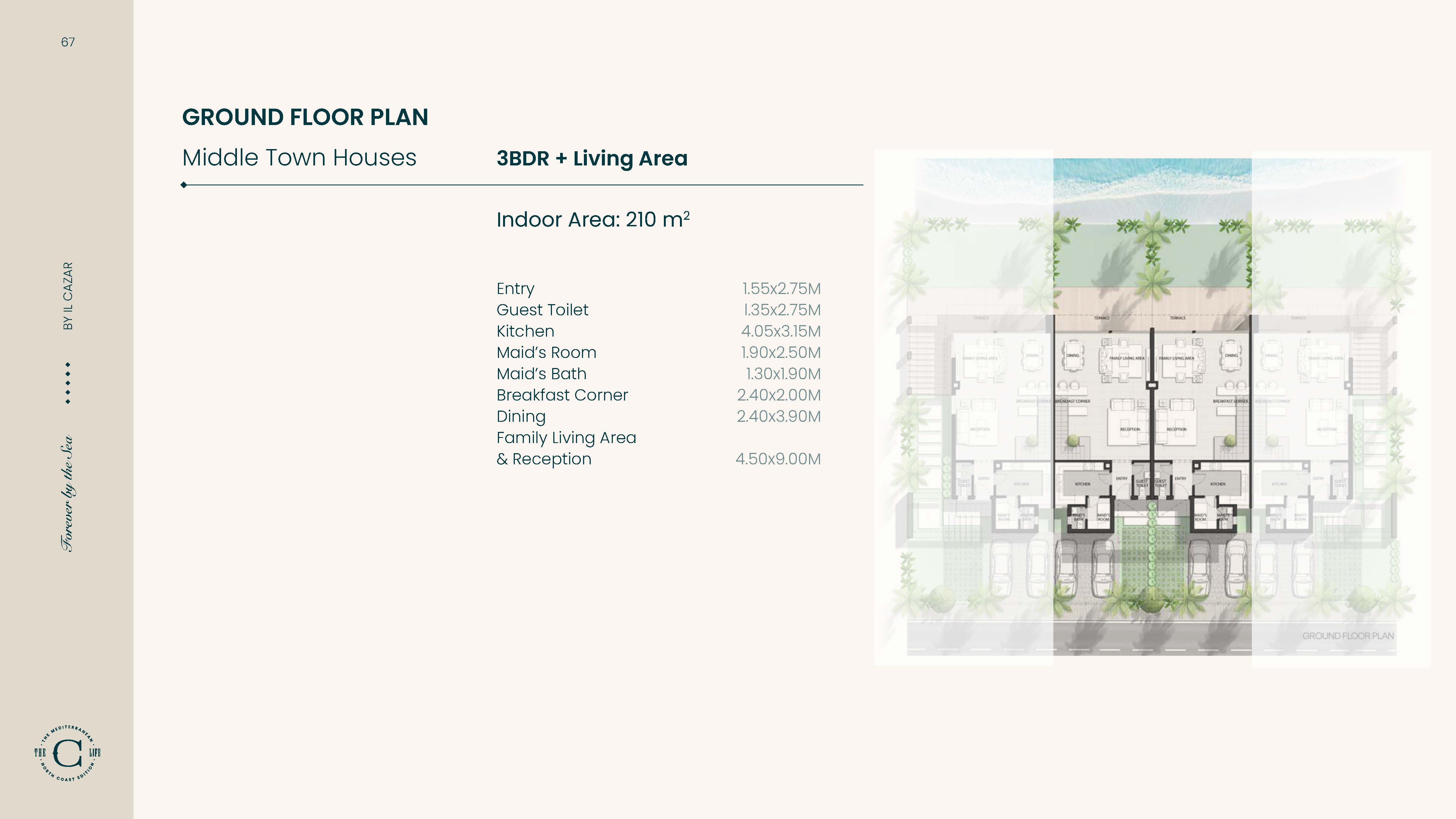 Floor plan for townhouse at C North