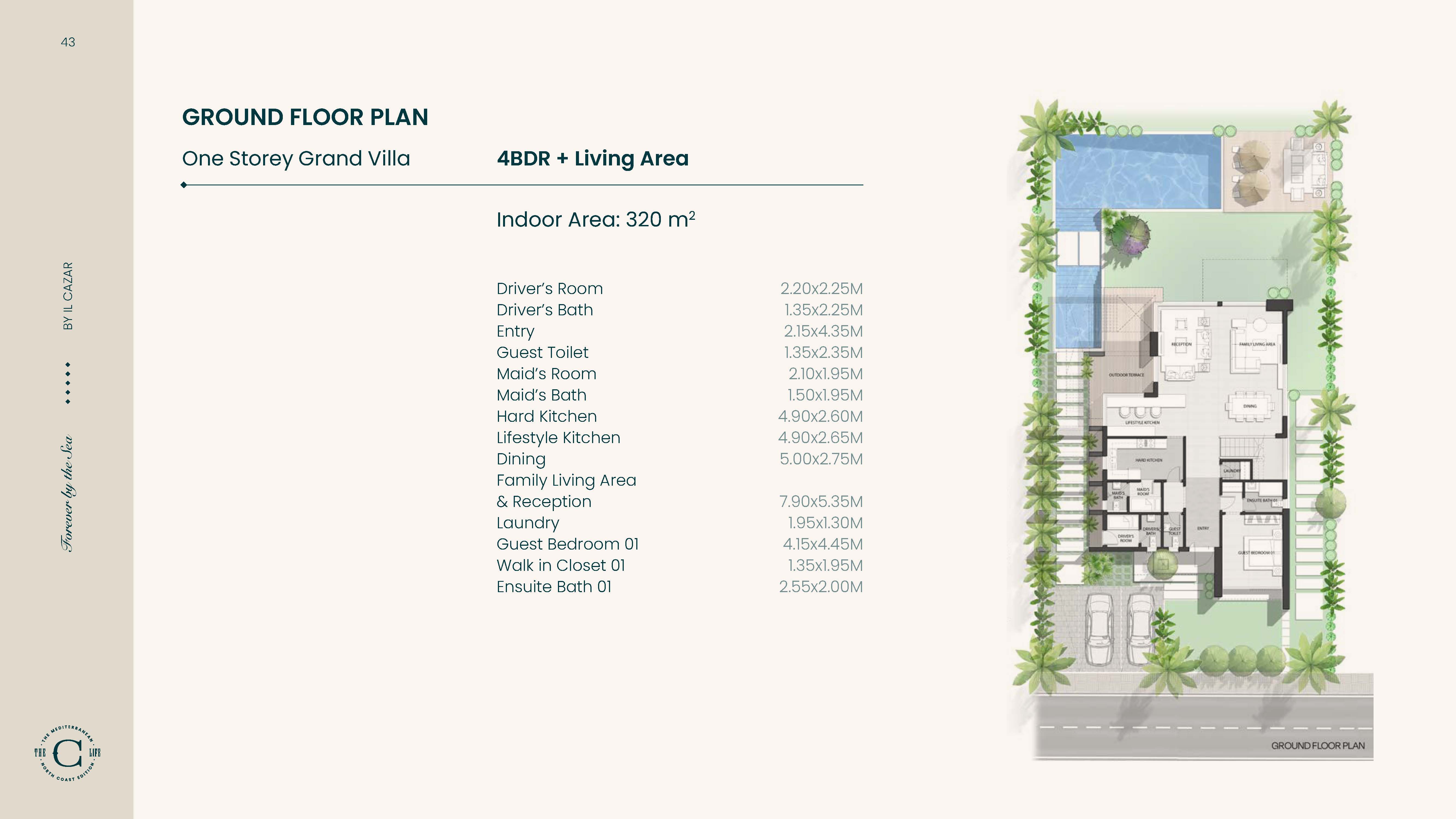 Floor plan for villa at C North