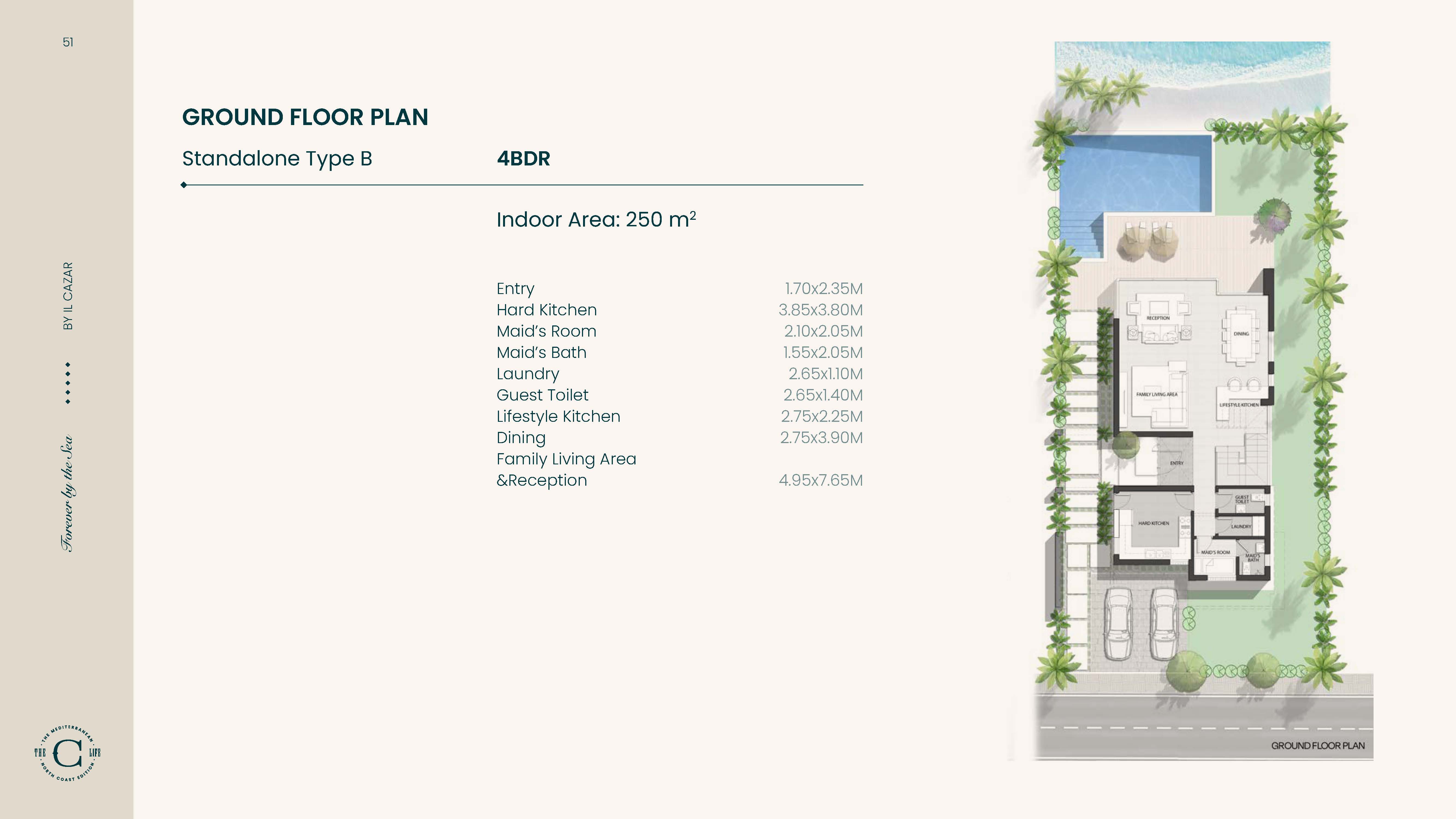 Floor plan for villa at C North