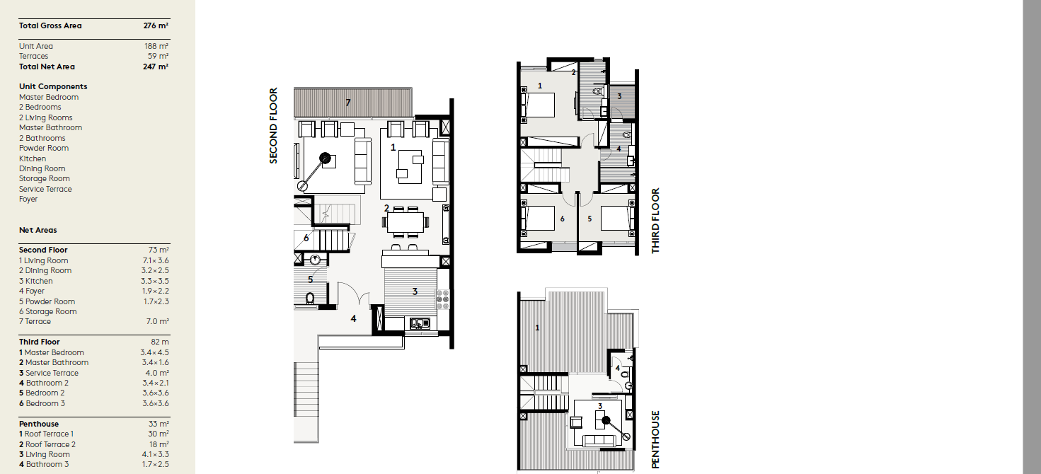 Floor plan for duplex at Al Burouj