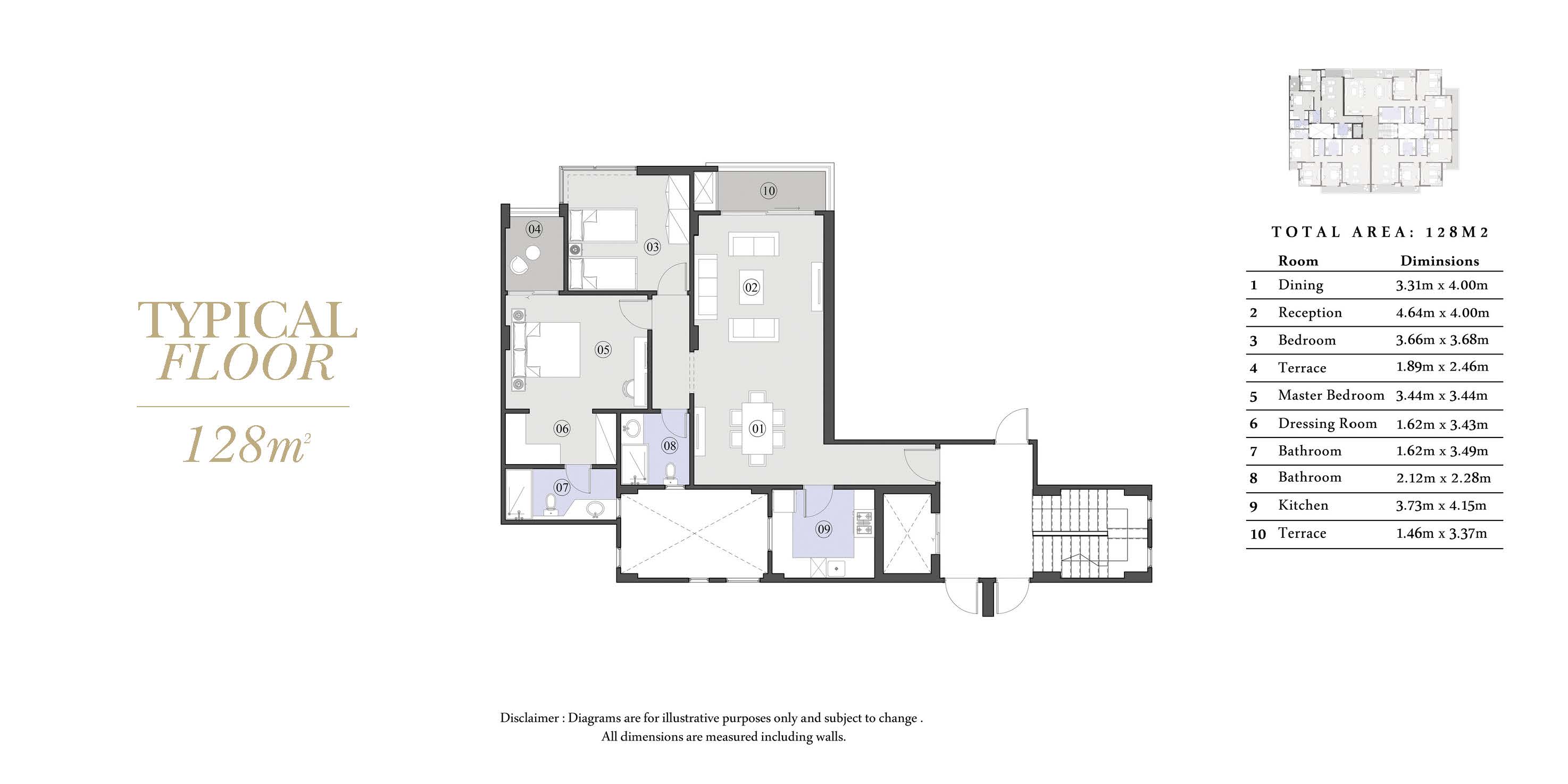 Floor plan for apartment at El Patio Oro