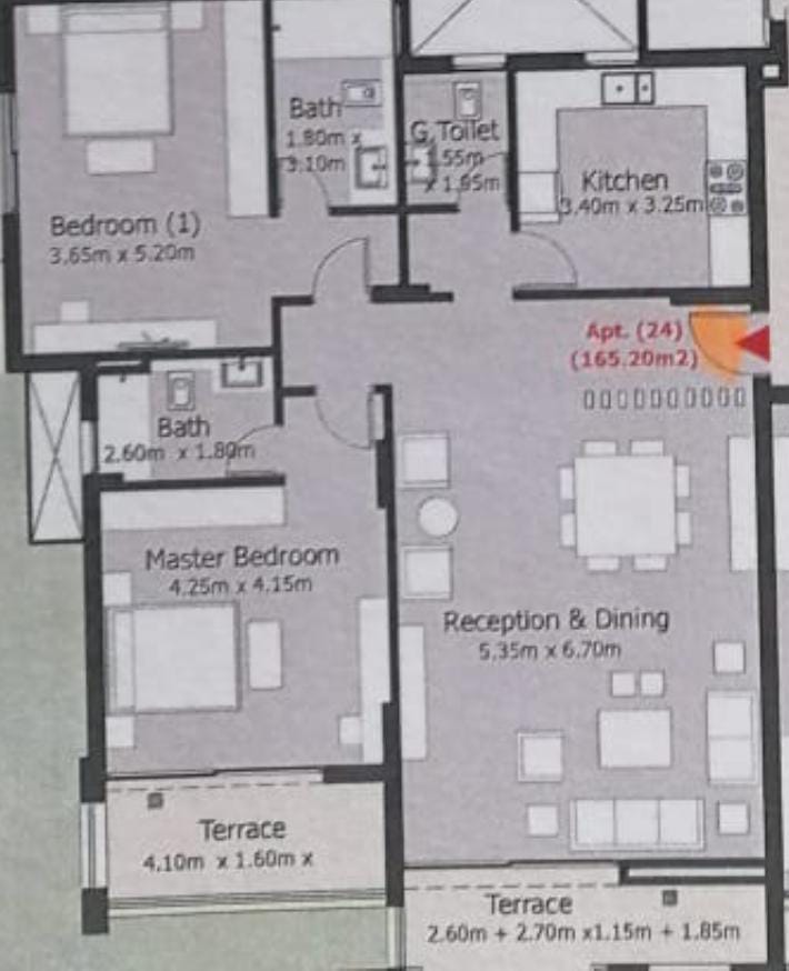 Floor plan for apartment at Capital Gardens