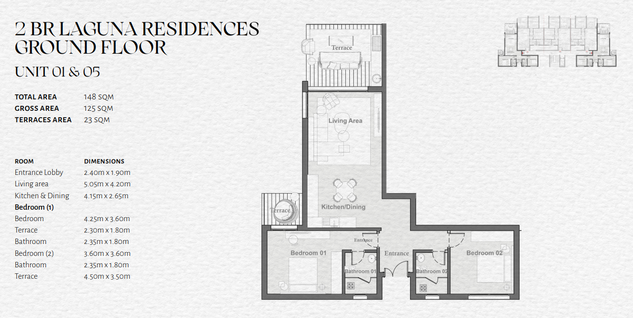Floor plan for apartment at The Med