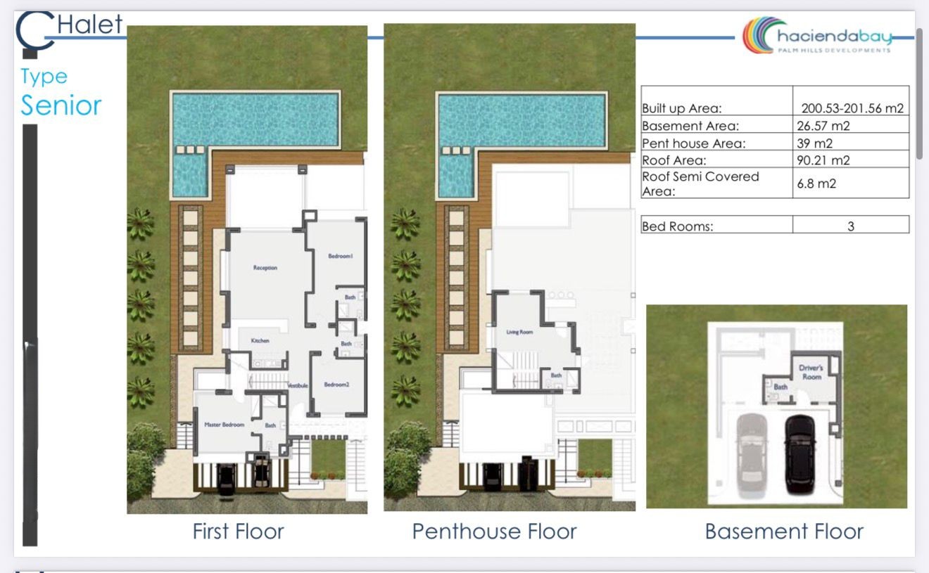 Floor plan for duplex at Hacienda Bay