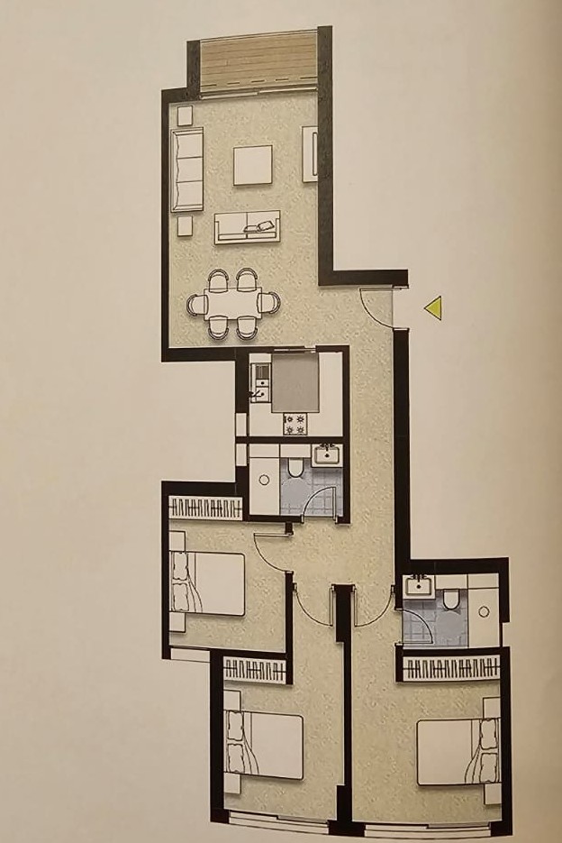 Floor plan for apartment at ZED East