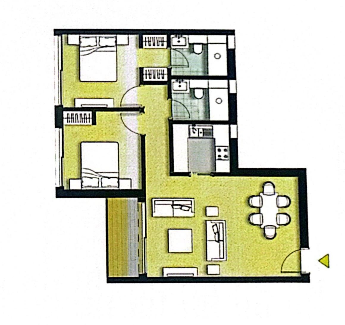 Floor plan for apartment at ZED East