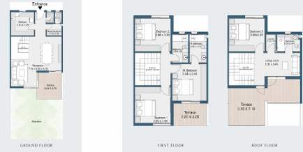 Floor plan for townhouse at Rivers