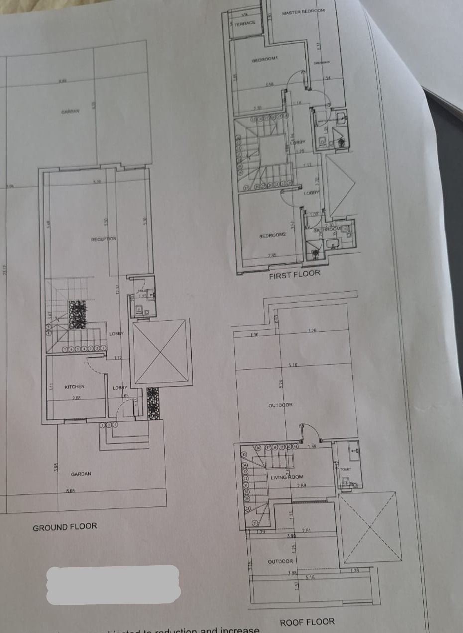 Floor plan for townhouse at Sun Capital