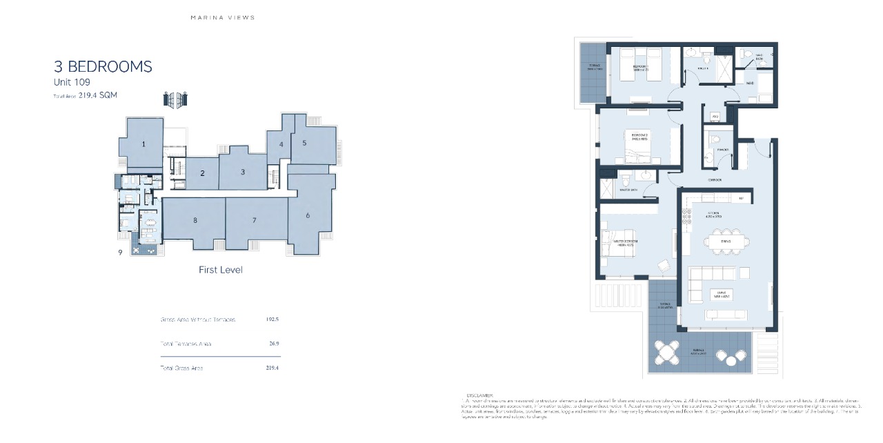 Floor plan for apartment at Marassi