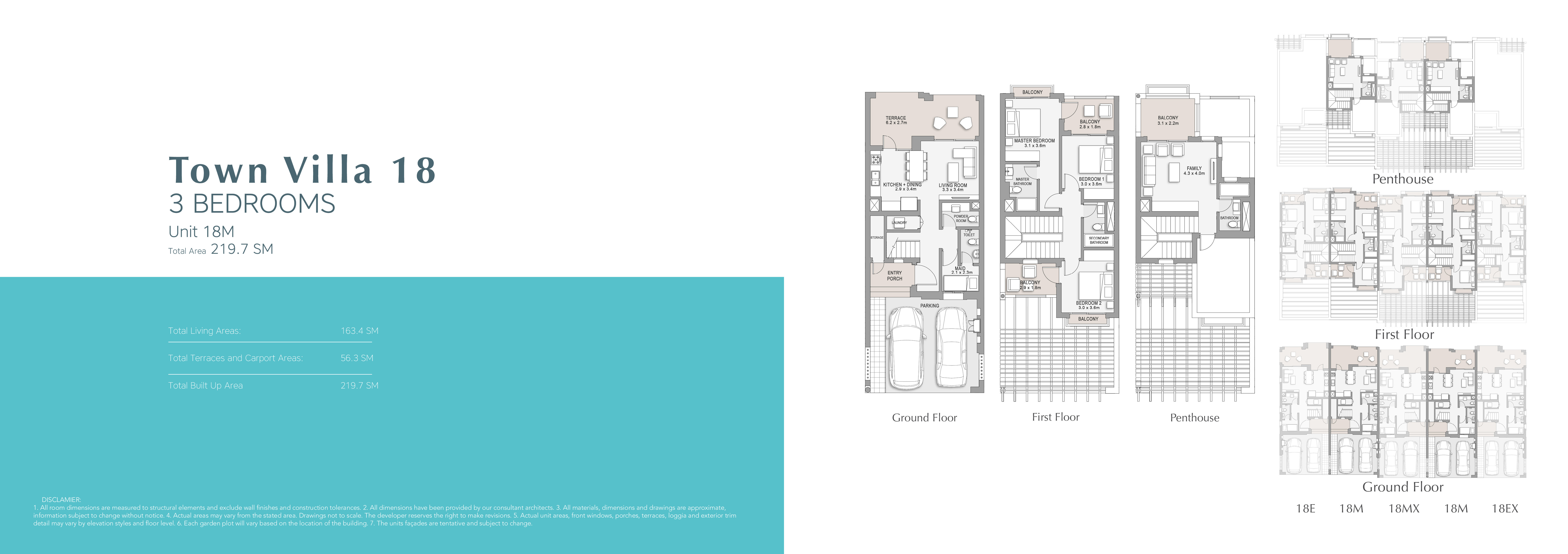 Floor plan for townhouse at Marassi