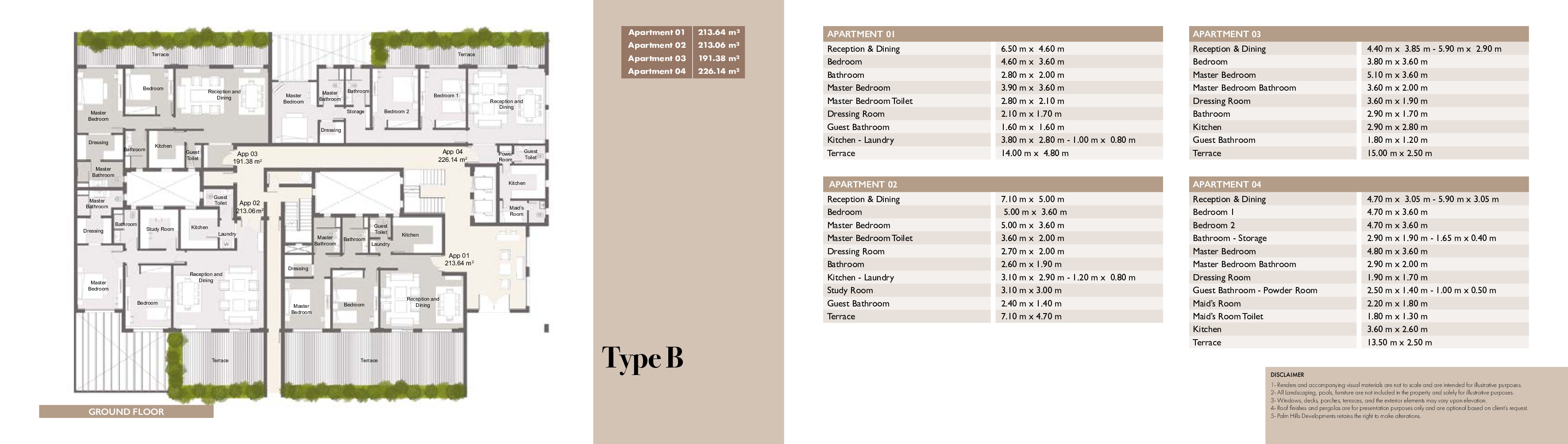 Floor plan for apartment at Palm Hills Alexandria