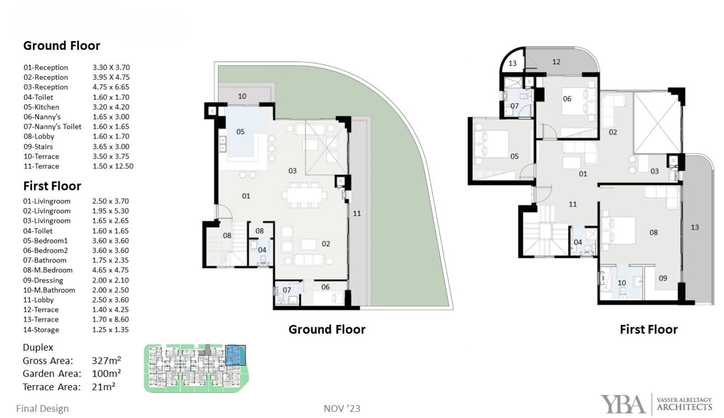 Floor plan for duplex at The Curve