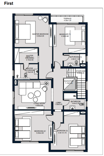 Floor plan for villa at HAPTown