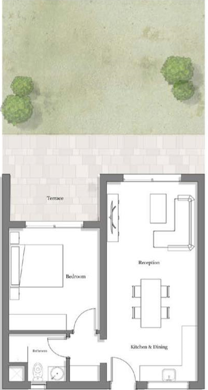 Floor plan for apartment at Jefaira