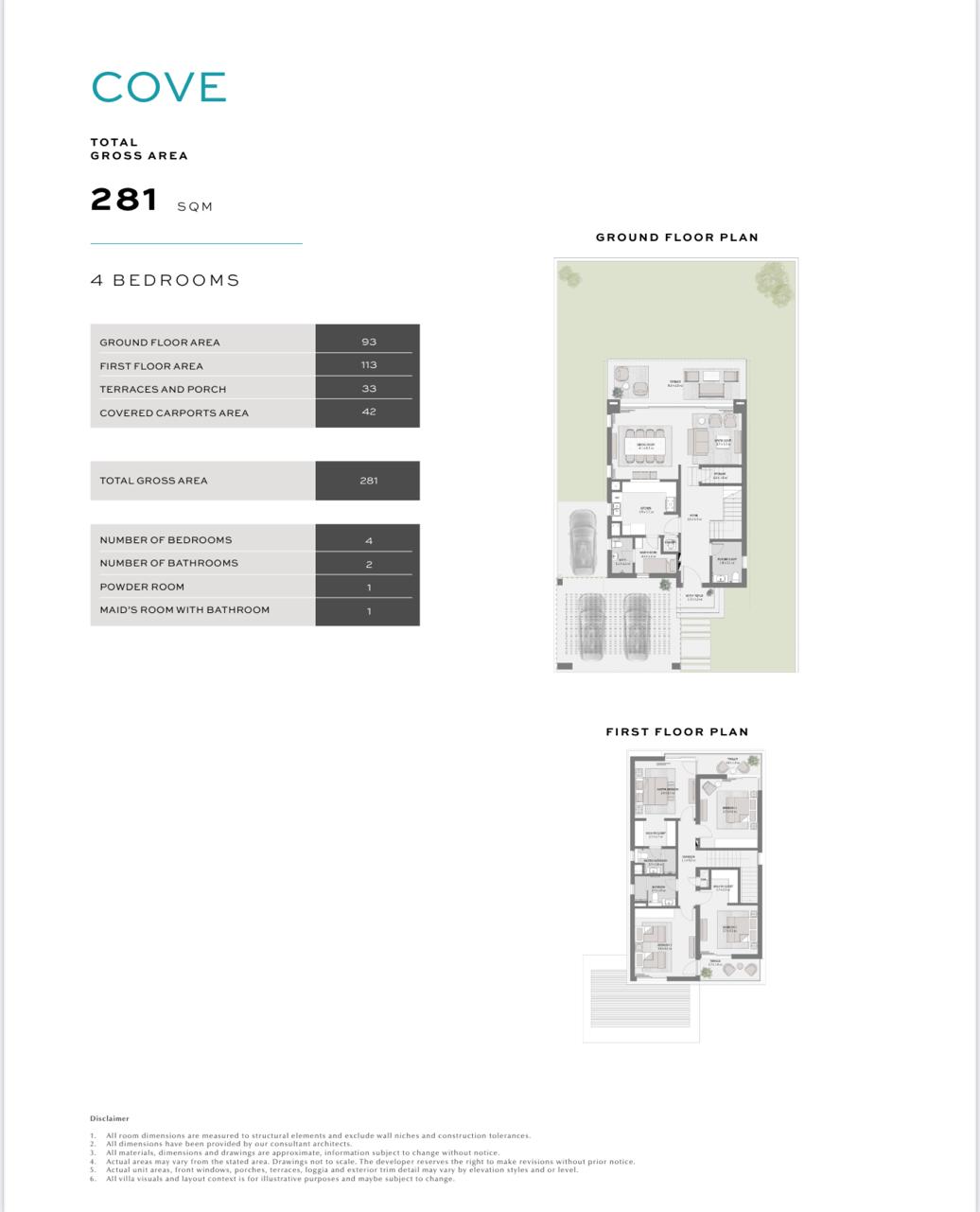 Floor plan for villa at Soul
