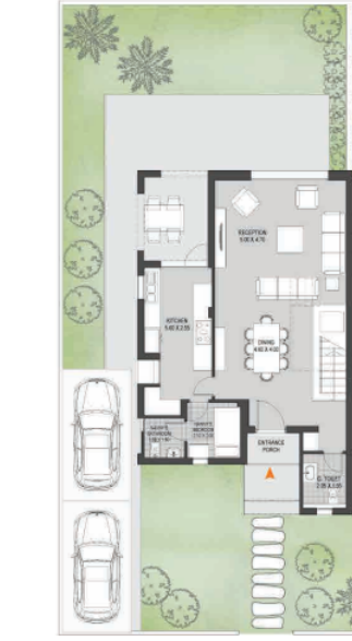 Floor plan for townhouse at O West Orascom