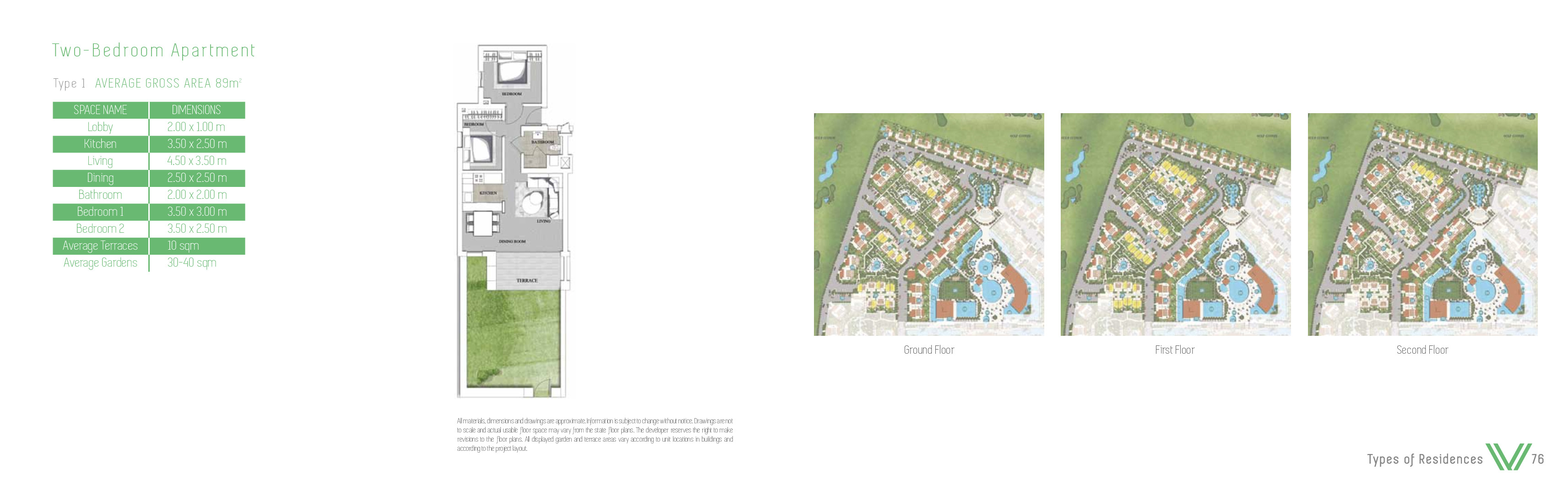 Floor plan for apartment at Veranda  Sahl Hasheesh