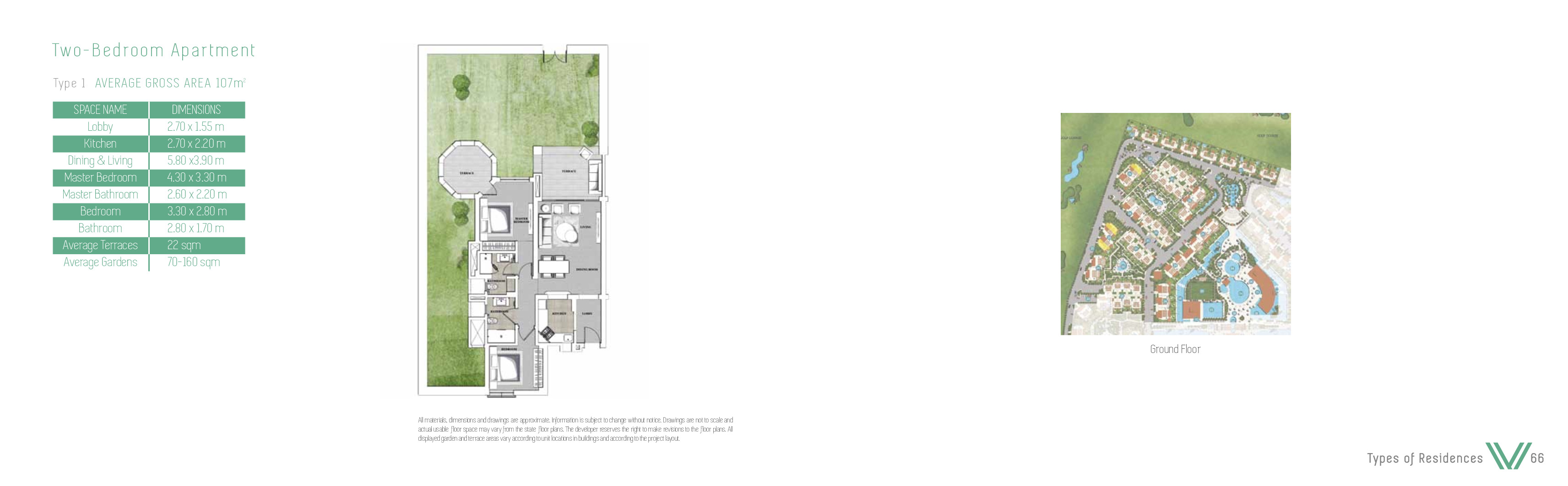 Floor plan for apartment at Veranda  Sahl Hasheesh