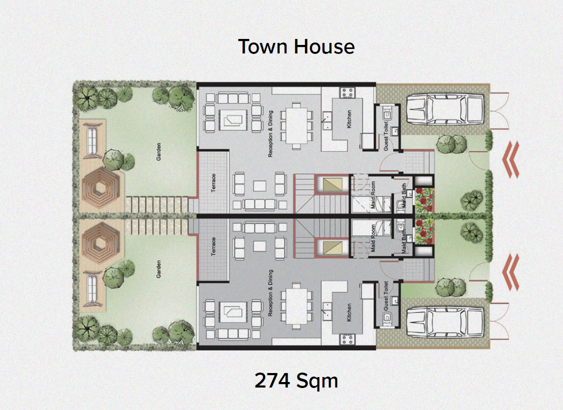 Floor plan for townhouse at Riverton
