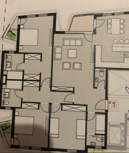 Floor plan for apartment at Badya