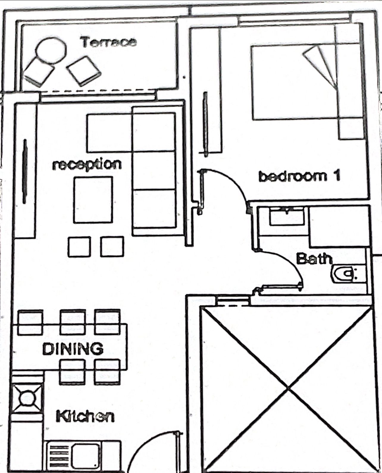 Floor plan for apartment at Palm Hills New Alamein